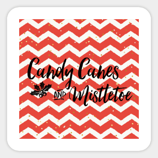 Candy Canes & Mistletoe Sticker